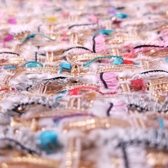 🍒NWT🍒 TED BAKER LORELAS TWEED BOUCLE MINI SKIRT - Picture 4 of 8